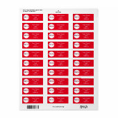 Stem tekst in vlag kleuren rood etiket (Full Sheet)
