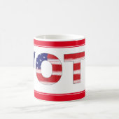 Stem tekst in vlag kleuren rood koffiemok (Center)