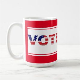 Stem tekst in vlag kleuren rood koffiemok