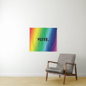 "Stem" trots lgbtq lgbt regenboog kleuren Wandkleed (In Situ (horizontaal))