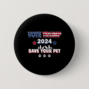 Stem Trump 2025 Red uw huisdieren President Trump Ronde Button 5,7 Cm
