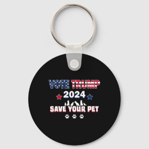 Stem Trump 2025 Red uw huisdieren President Trump Sleutelhanger