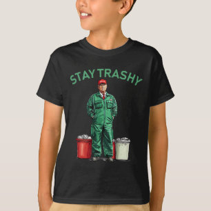 Stem Trump Garbyge Man Blijf Trashy 2024 Verkiezin T-shirt