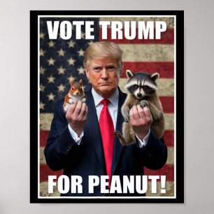 Stem Trump Rechtvaardigheid Voor Fred Peanut De Ee Poster