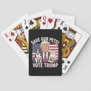 Stem Trump Red onze huisdieren katten honden 2024  Pokerkaarten