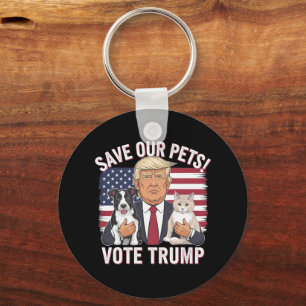 Stem Trump Red onze huisdieren katten honden 2024  Sleutelhanger