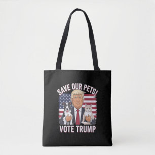 Stem Trump Red onze huisdieren katten honden 2024  Tote Bag
