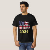 STEM TRUMP REPUBLIKEINS PRESIDENT 2024 GROOT-VEREN T-SHIRT (Voorkant volledig)