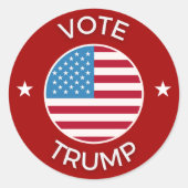Stem Trump Republikeinse Partij Ronde Sticker (Voorkant)