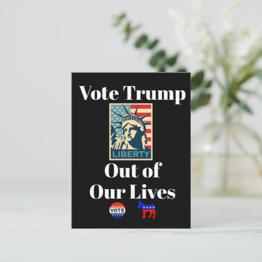 Stem Trump uit ons leven Briefkaart (Staand voorkant)
