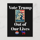 Stem Trump uit ons leven Briefkaart (Voorkant)