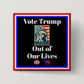 Stem Trump uit ons leven Button (Voorkant)