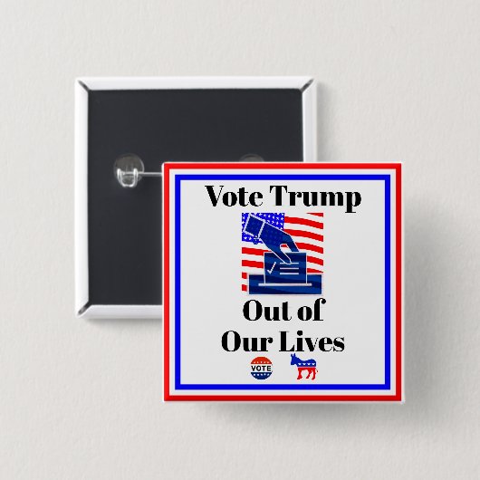 Stem Trump uit ons leven Button (Voorkant /achterkant)