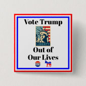 Stem Trump uit ons leven Button (Voorkant)