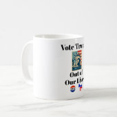 Stem Trump Uit Ons Leven Koffie Mok (Voorkant links)