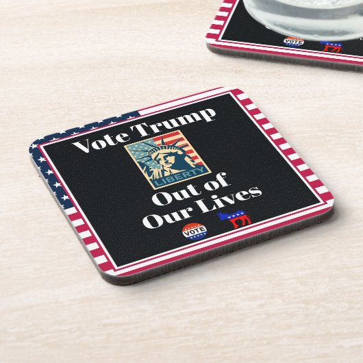 Stem Trump uit ons leven Onderzetter (Linkerzijde)
