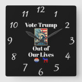 Stem Trump uit onze Lives Clock Vierkante Klok (Voorkant)