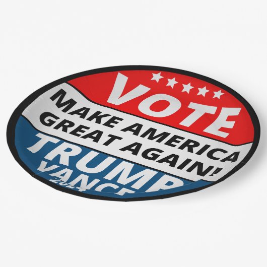 Stem Trump Vance 2024 Papieren Bordje (Gekanteld)