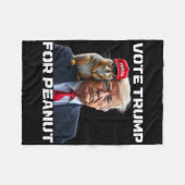 Stem Trump Voor Peanut De Eekhoorn 2 Fleece Deken (Voorkant (Horizontaal))