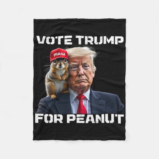 Stem Trump Voor Peanut De Eekhoorn 2 Fleece Deken (Voorkant)