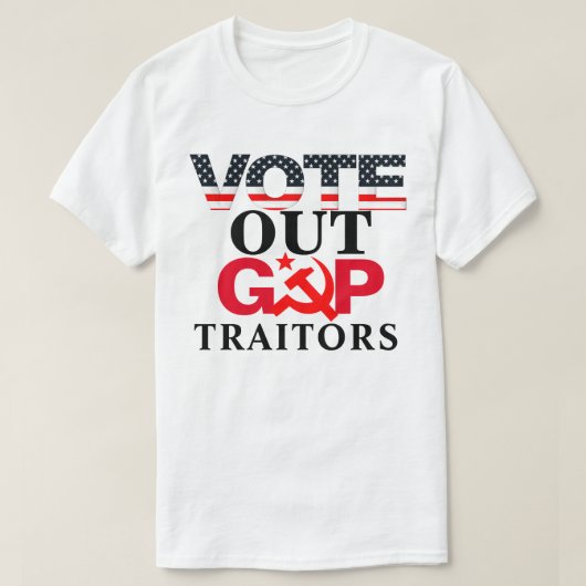 STEM UIT GOP VERRADERS T-SHIRT (Design voorkant)