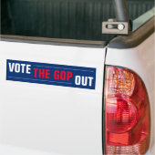 Stem uit rood wit blauw bumpersticker (Op Truck)