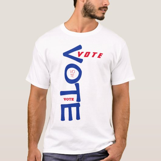Stem USA Rood Wit Blauw T-shirt (Voorkant)