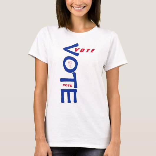 Stem USA Rood Wit en Blauw T-shirt (Voorkant)