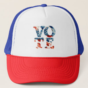 Stem USA VLAG patriottisch aquarel verkiezing stem Trucker Pet
