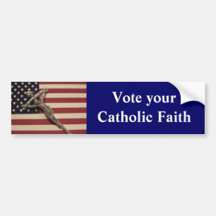 Stem uw katholieke Bumpersticker van de Faith.