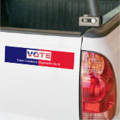 Stem uw land hangt ervan af bumpersticker (Op Truck)
