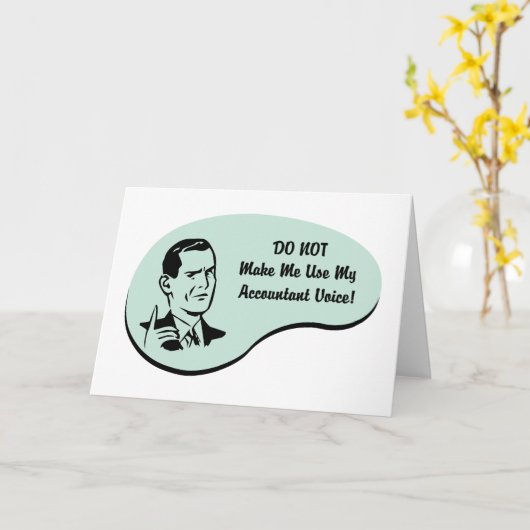 Stem van accountant kaart (Gele Bloem)