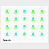 Stem van de Aarde Save The Planet Design  Ronde Sticker (Vel)