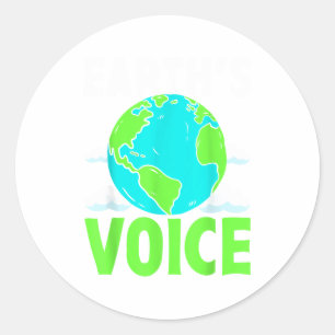 Stem van de Aarde Save The Planet Design Ronde Sticker