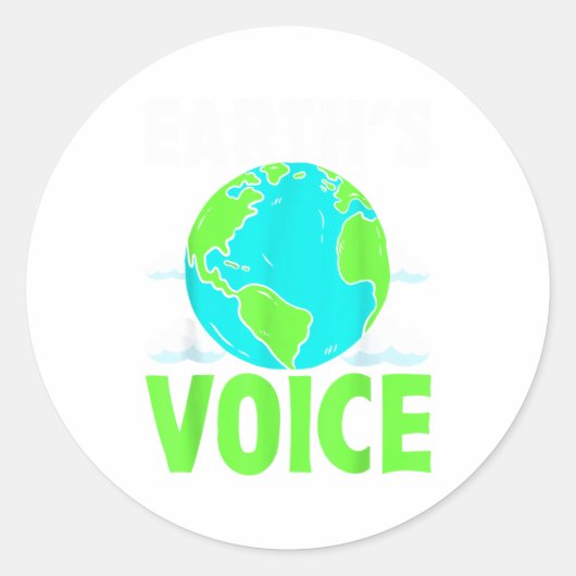 Stem van de Aarde Save The Planet Design  Ronde Sticker (Voorkant)