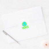 Stem van de Aarde Save The Planet Design  Ronde Sticker (Envelop)