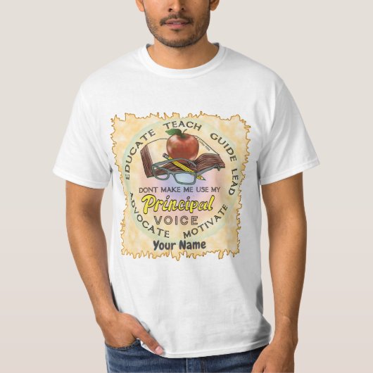 Stem van de schooldirecteur t-shirt (Voorkant)