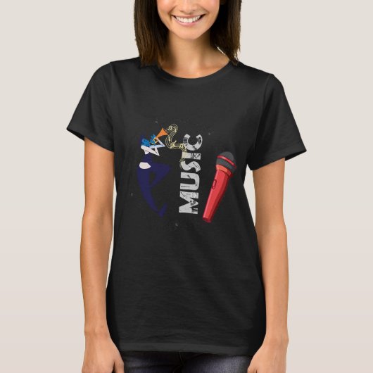 Stem van de stad - Urbane muziek & microfoon ontwe T-shirt (Voorkant)