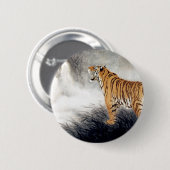 Stem van de Tijger Ronde Button 5,7 Cm (Voorkant /achterkant)