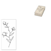Stem van Lilies en Vloeibare houtslijp Rubberstempel (Gestempeld)