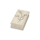 Stem van Lilies en Vloeibare houtslijp Rubberstempel (Stempel)