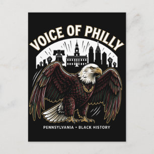 Stem van Philly Kale Adelaar Zwarte Geschiedenis E Briefkaart