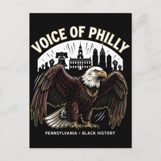 Stem van Philly Kale Adelaar Zwarte Geschiedenis E Briefkaart