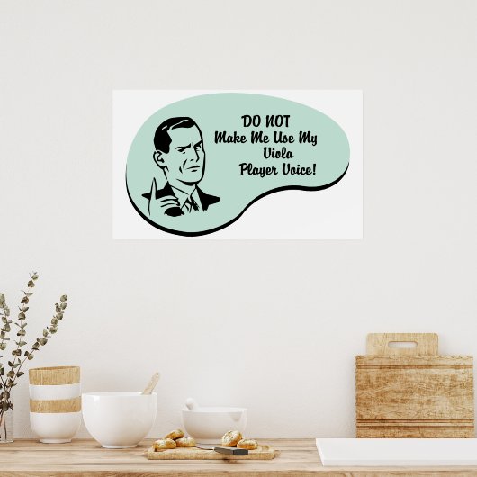 stem van Viola Player Poster (Keuken)