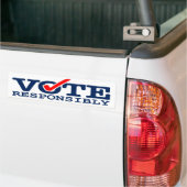 Stem Verantwoordelijk Bumpersticker (Op Truck)