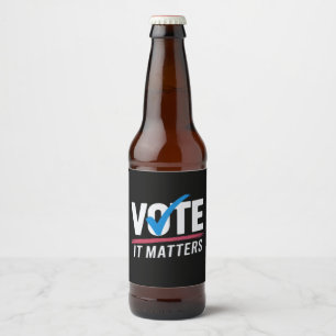 Stem Verkiezing 2024 Kiezers Democratische Politie Bier Etiket