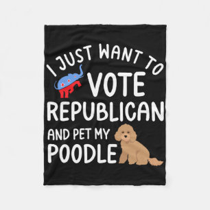 Stem Verkiezing Mijn Poodle Aaien Funny Republikei Fleece Deken