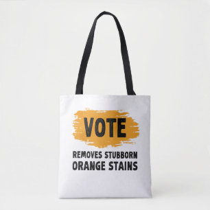 Stem verwijdert hardnekkige Oranje vlekken geschen Tote Bag
