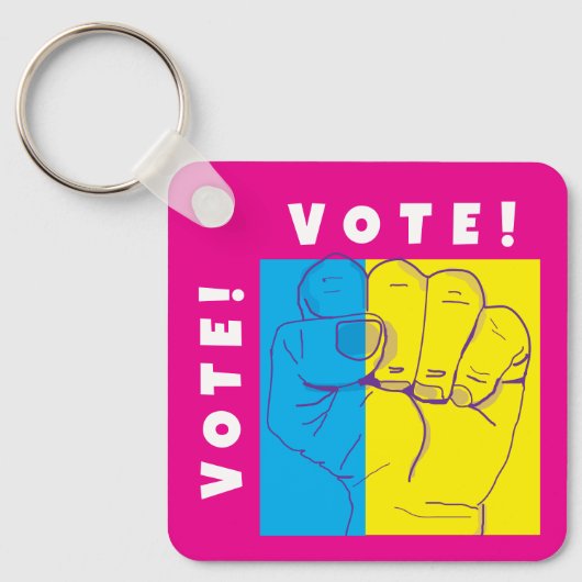 Stem vierkante sleutelhanger (Voorkant)