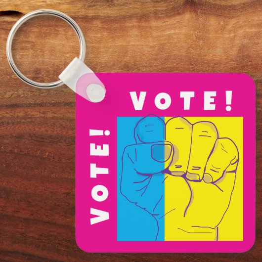 Stem vierkante sleutelhanger (Voorkant)